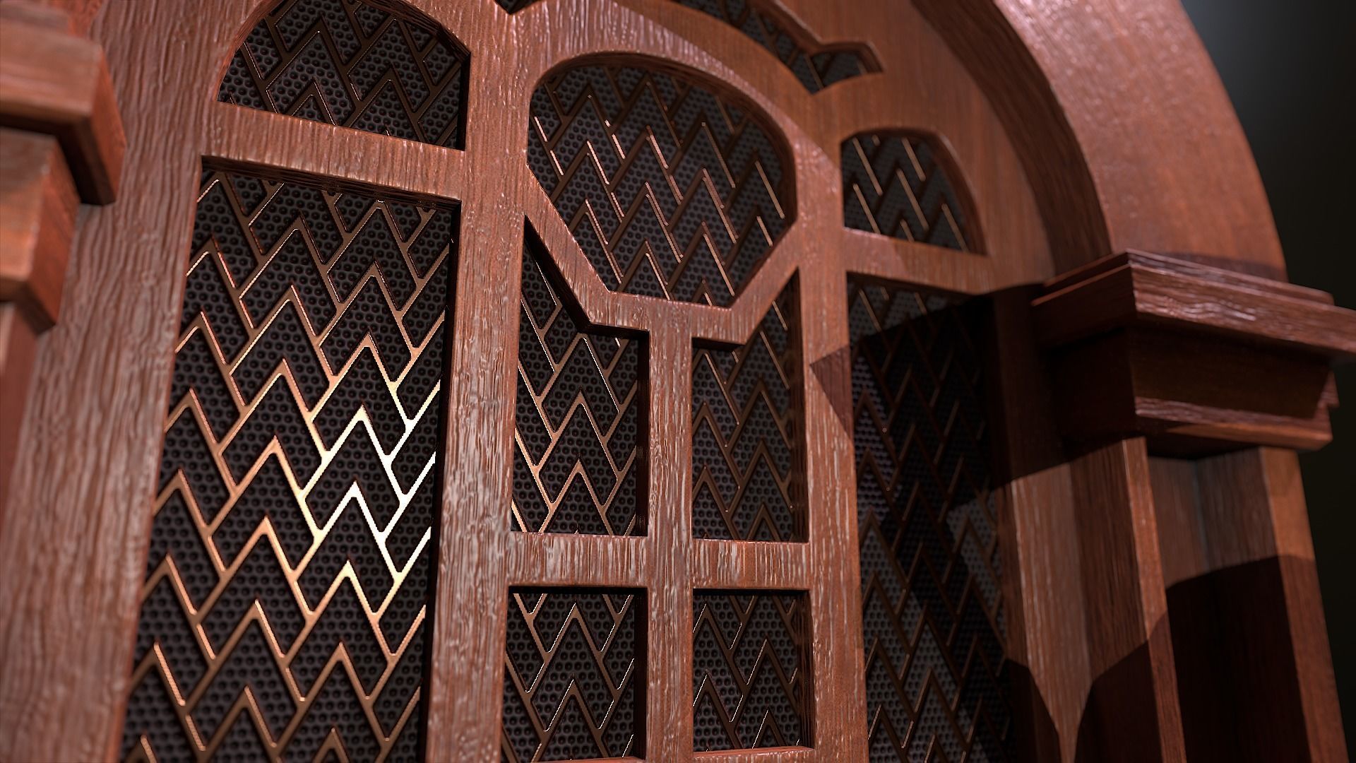 Vintage Radio Transmitter Low-poly 3D model_7