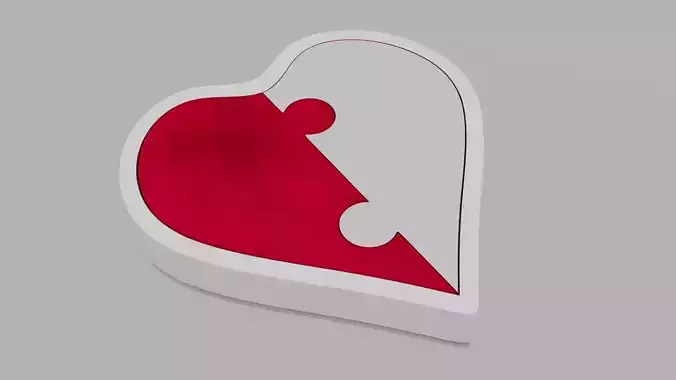 Heart Puzzle Coaster