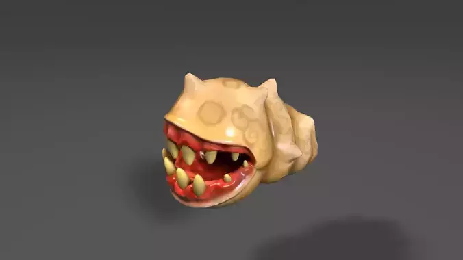 Desert Worm  model Low-poly 3D 