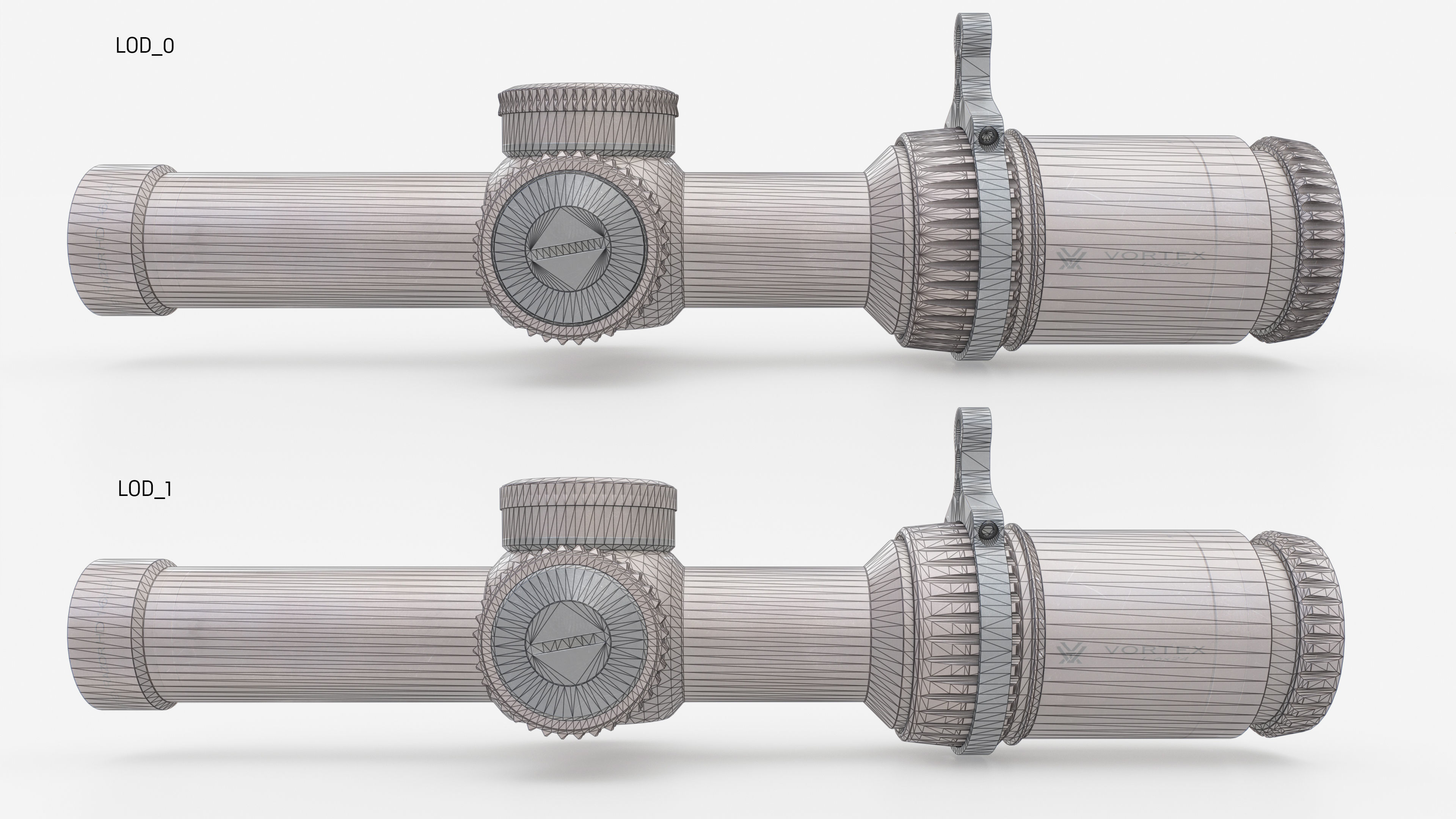 Vortex Razor HD Gen2-E 1-6x Low Power Variable Optic Low-poly 3D model_17