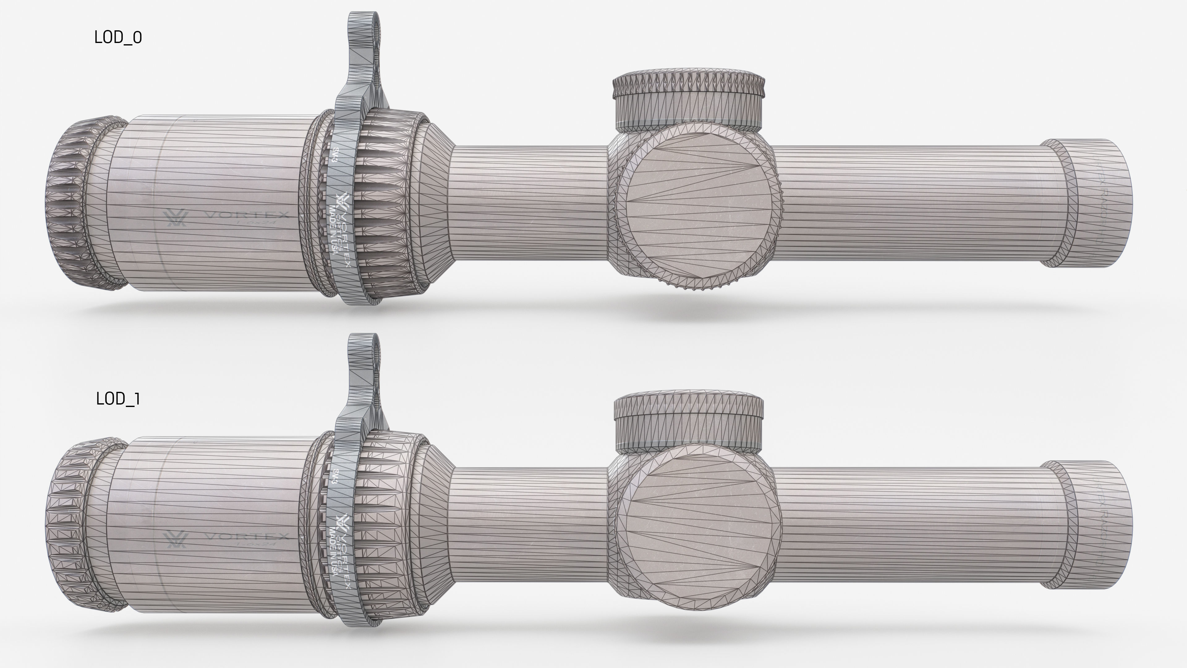 Vortex Razor HD Gen2-E 1-6x Low Power Variable Optic Low-poly 3D model_18