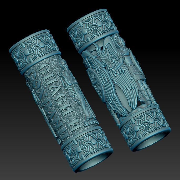 Ortodox sharm tube on leather rope 2 3D print model_6