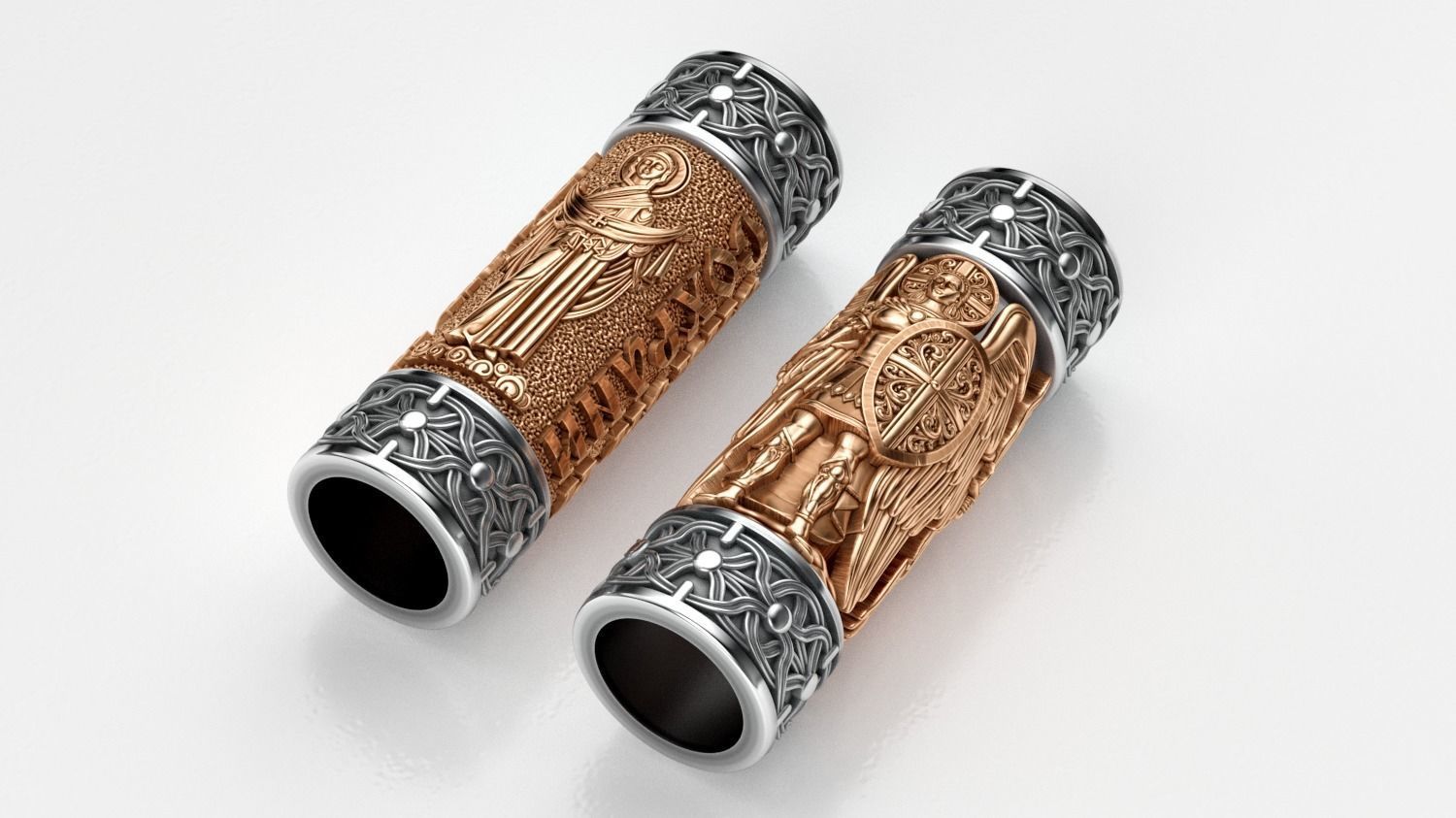 Ortodox sharm tube on leather rope 2 3D print model_1