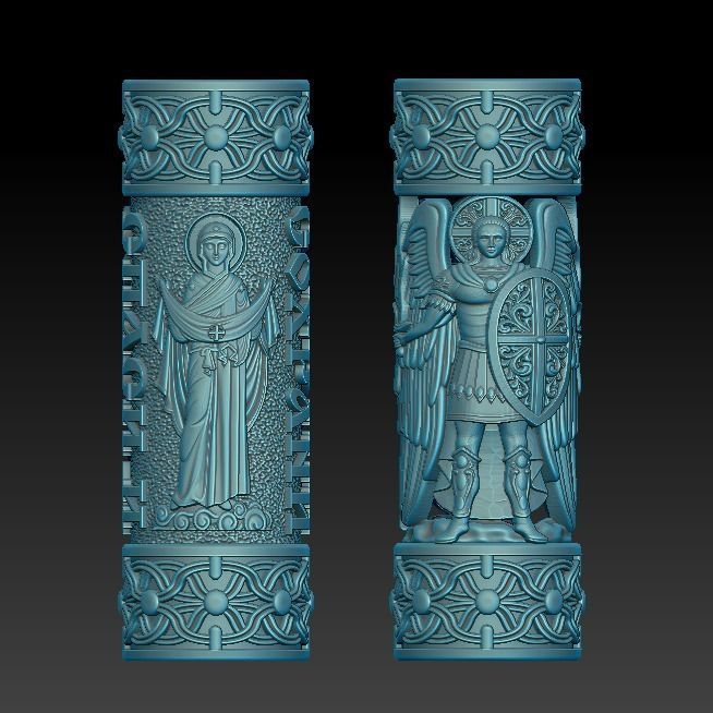 Ortodox sharm tube on leather rope 2 3D print model_7