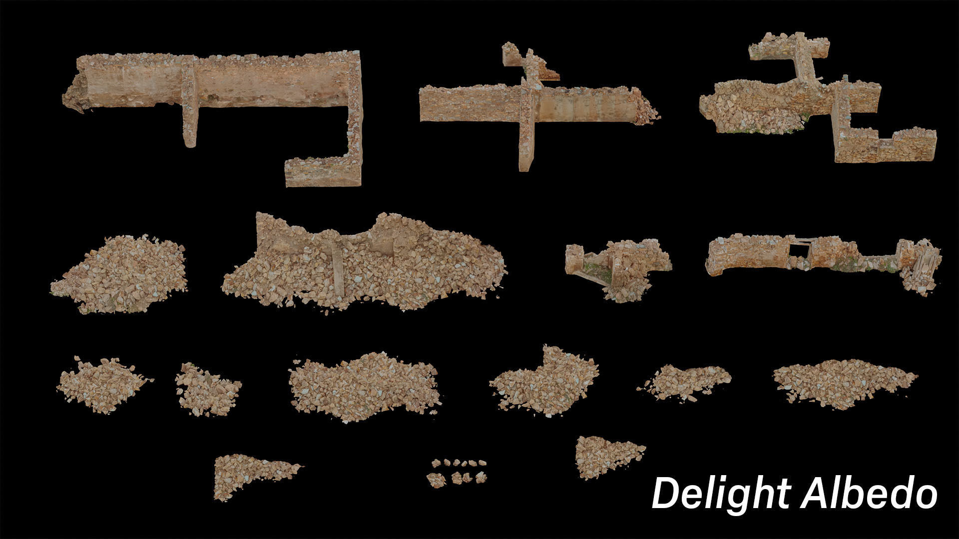 Old Village Building Ruins Scans Low-poly 3D model_5
