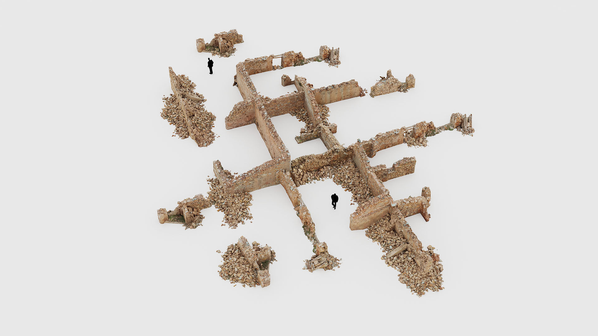 Old Village Building Ruins Scans Low-poly 3D model_11