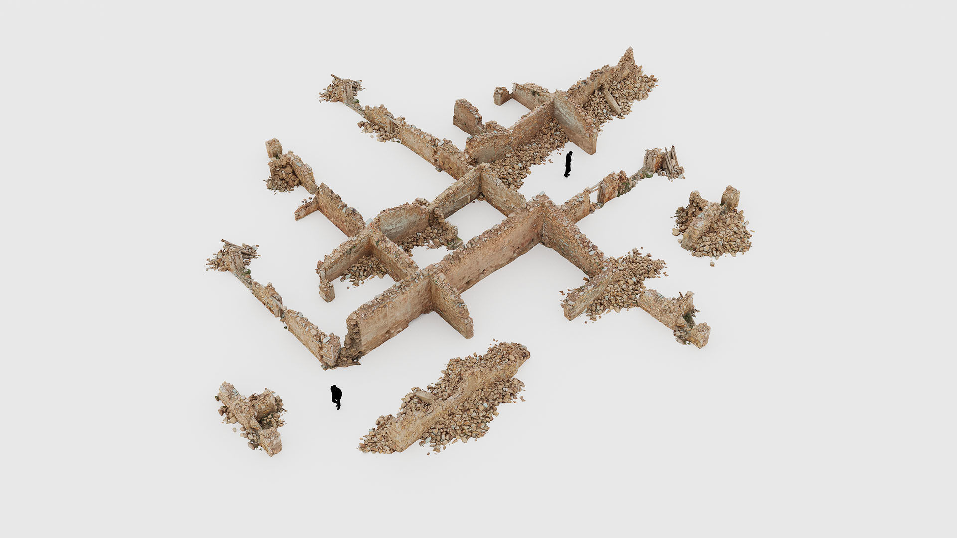 Old Village Building Ruins Scans Low-poly 3D model_15