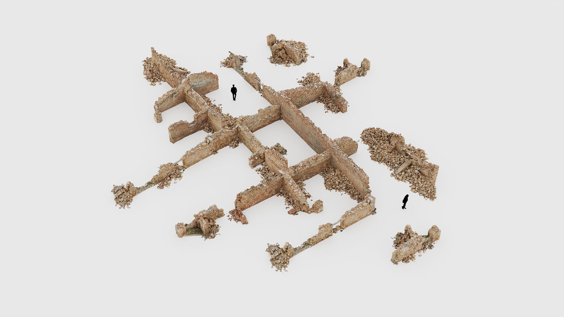 Old Village Building Ruins Scans Low-poly 3D model_18