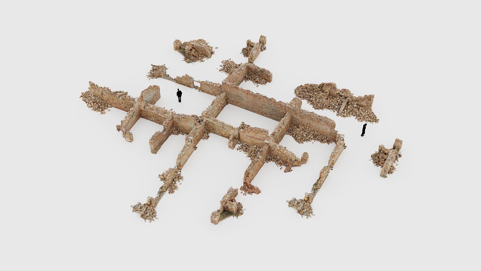 Old Village Building Ruins Scans Low-poly 3D model_19