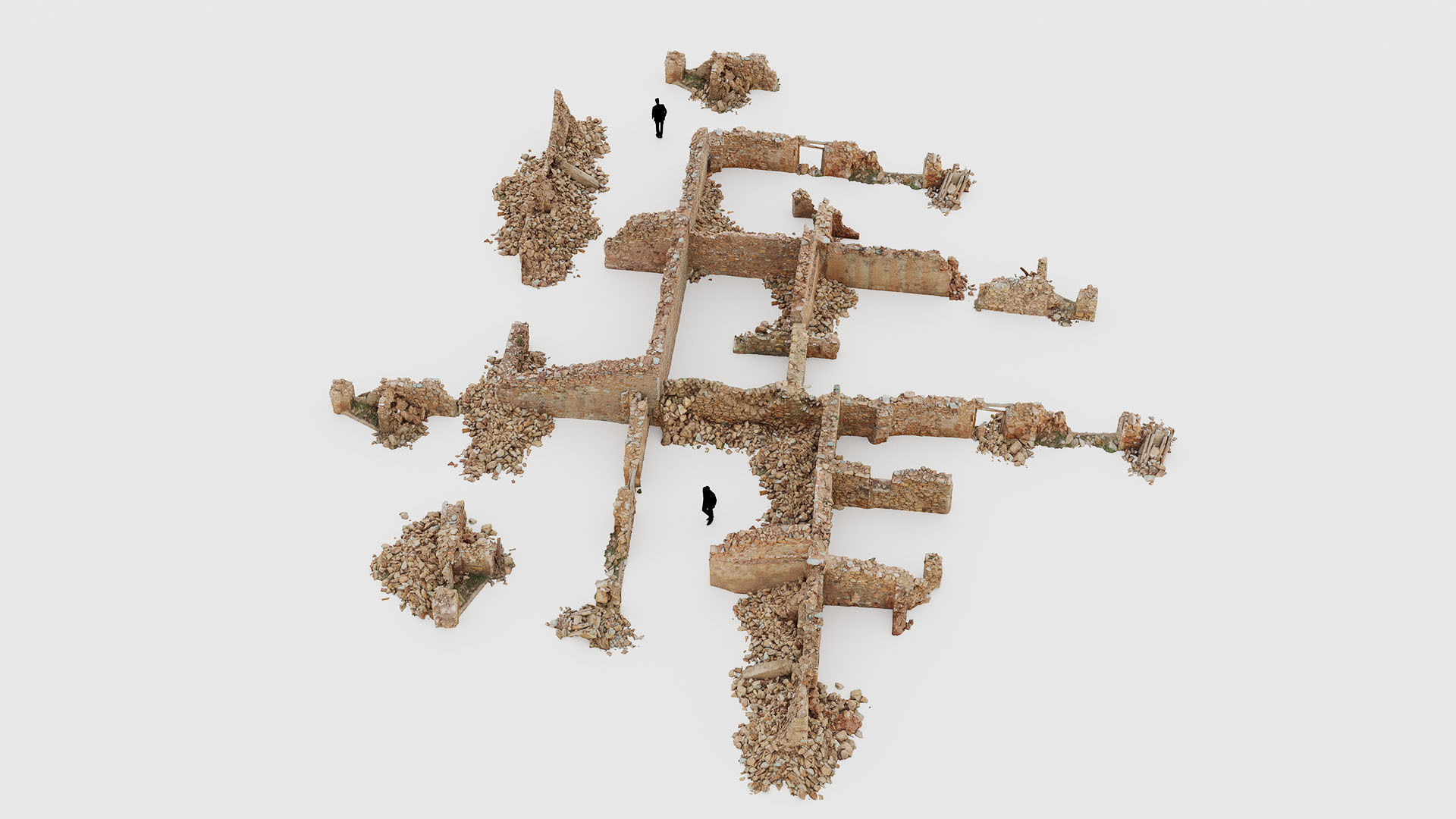 Old Village Building Ruins Scans Low-poly 3D model_10