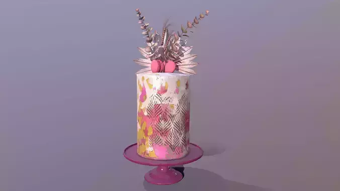 Luxury Golden Pink Buttercream Cake