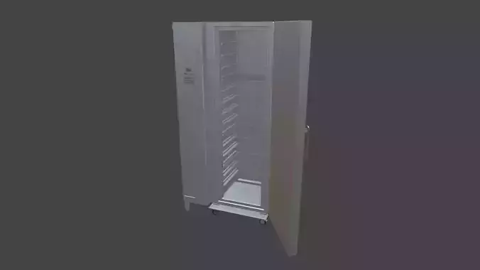 Refrigerator metal cabinet with door