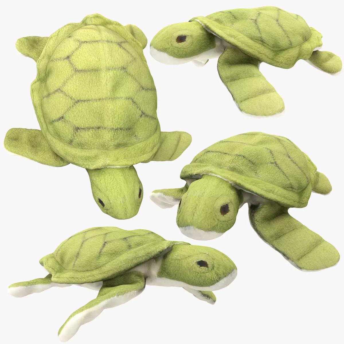 Turtle soft toy Low-poly 3D model
