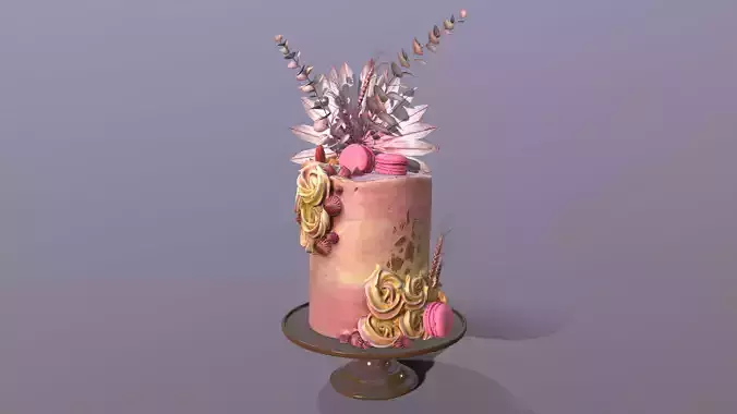 Luxury Golden Swirl Cake