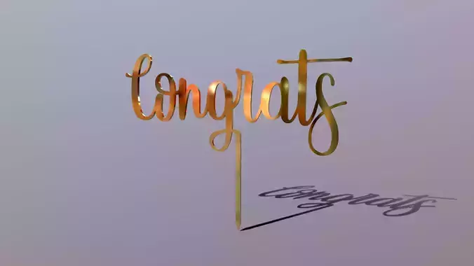 Congrats Cake Topper