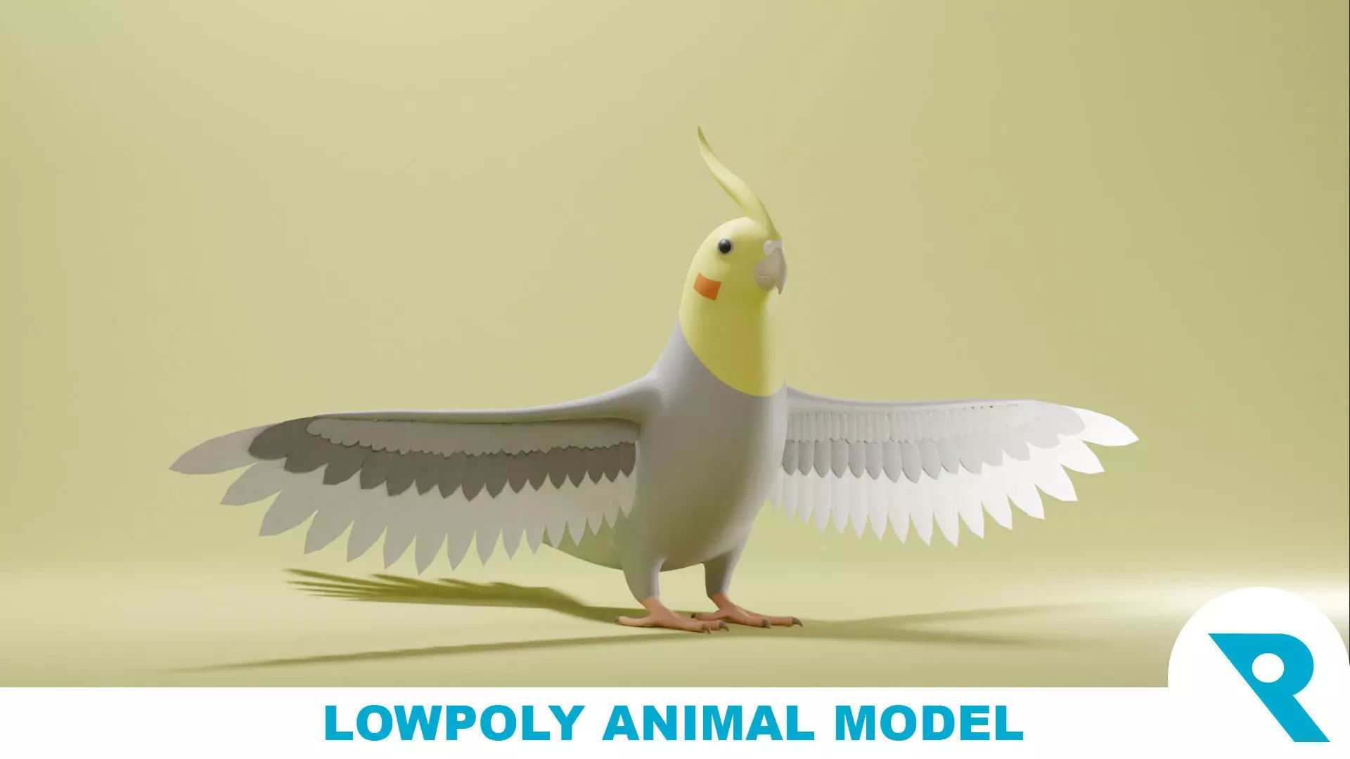 Cockatiel Base Mesh Low-poly 3D model_0
