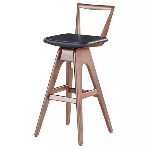 Danish Bar Stool - Dark Ash