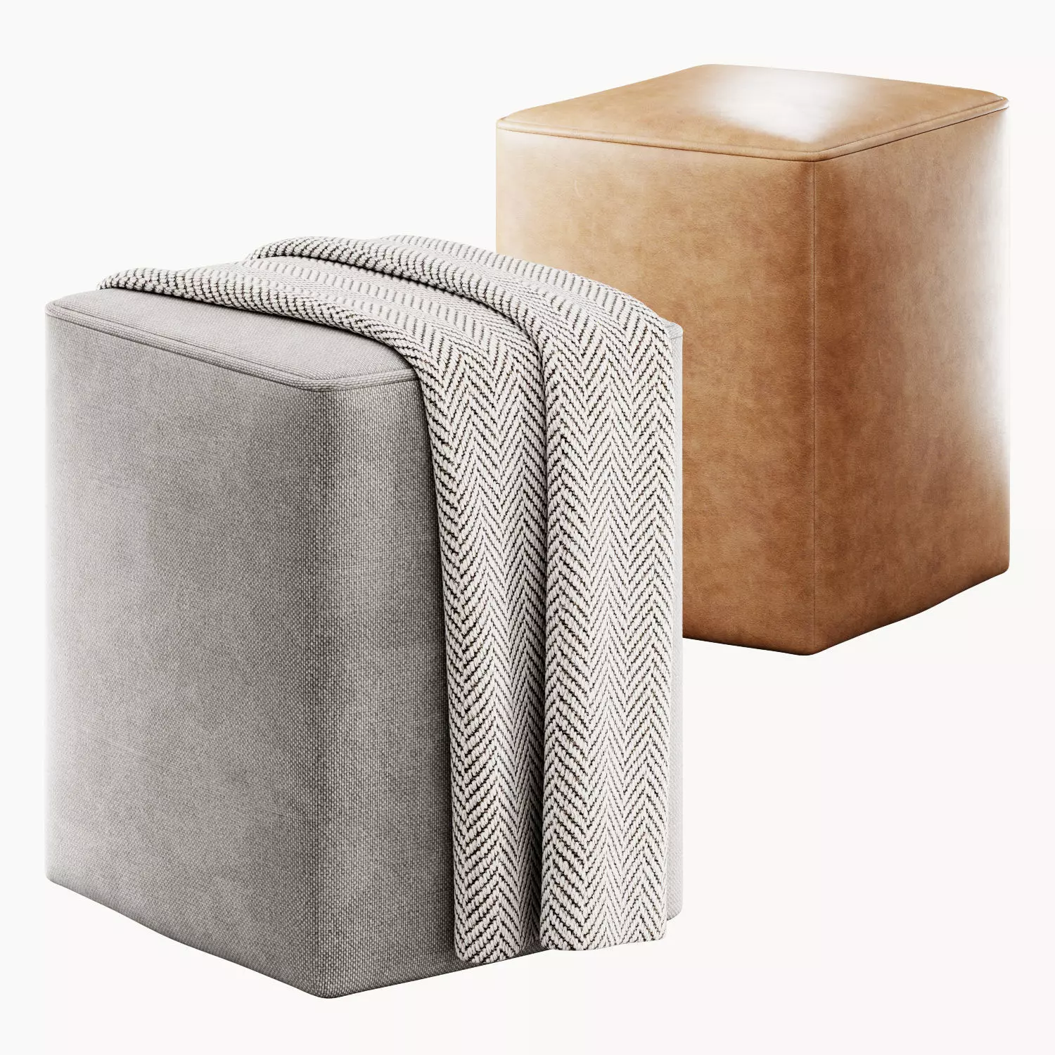 Boroughbridge Upholstered Ottoman by Gracie Oaks 3D model_0