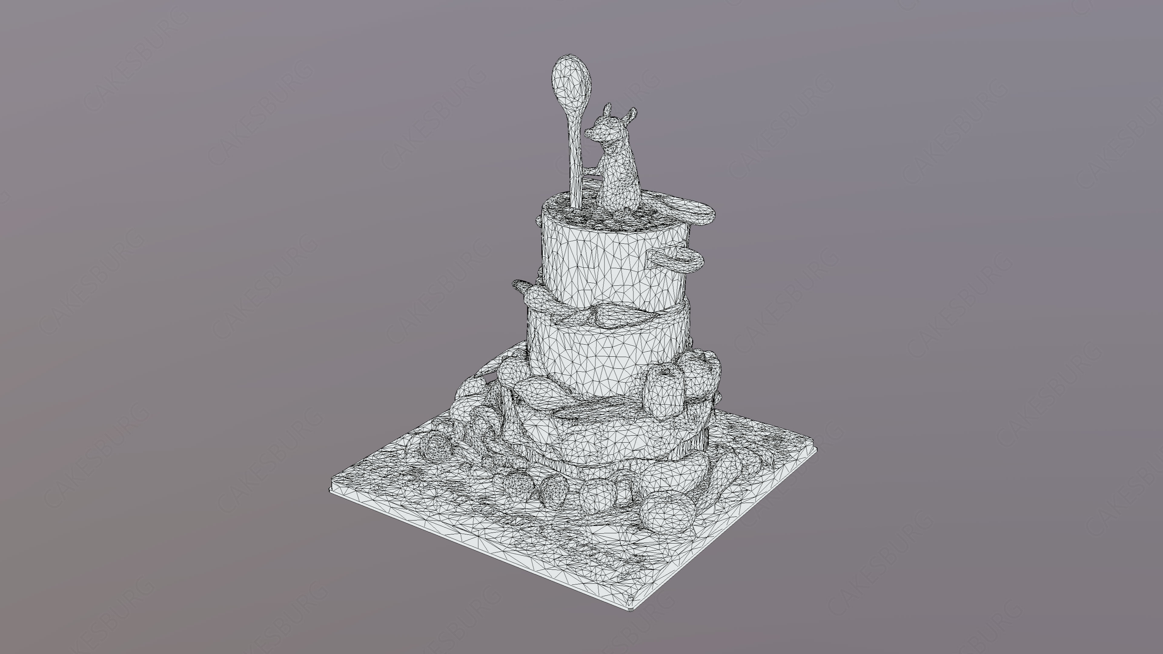 Ratatouille Cake Low-poly 3D model_6