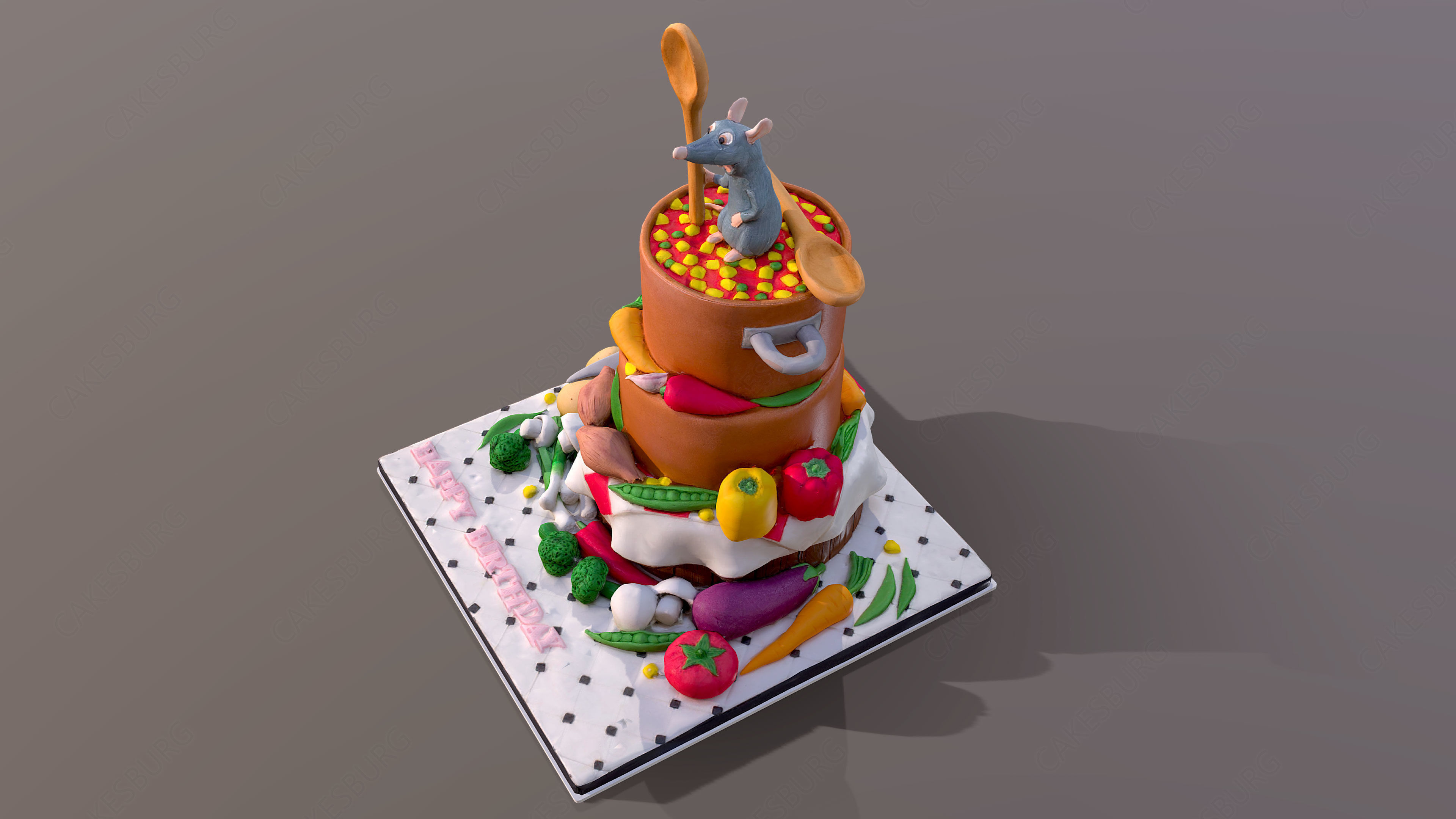 Ratatouille Cake Low-poly 3D model_4
