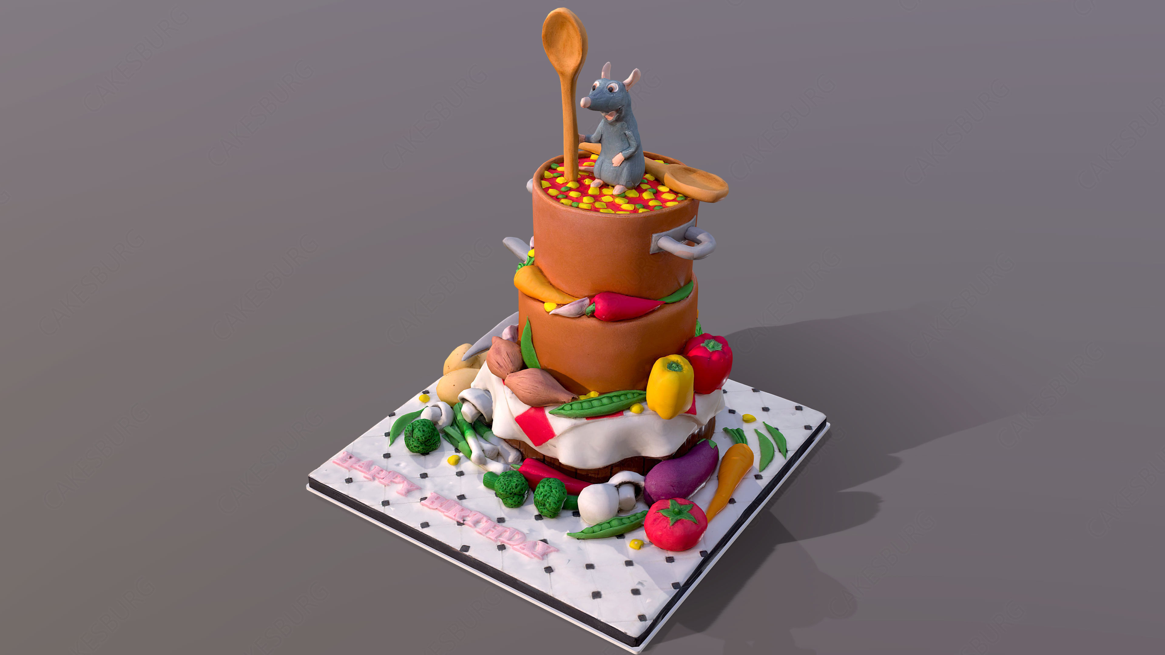 Ratatouille Cake Low-poly 3D model_3