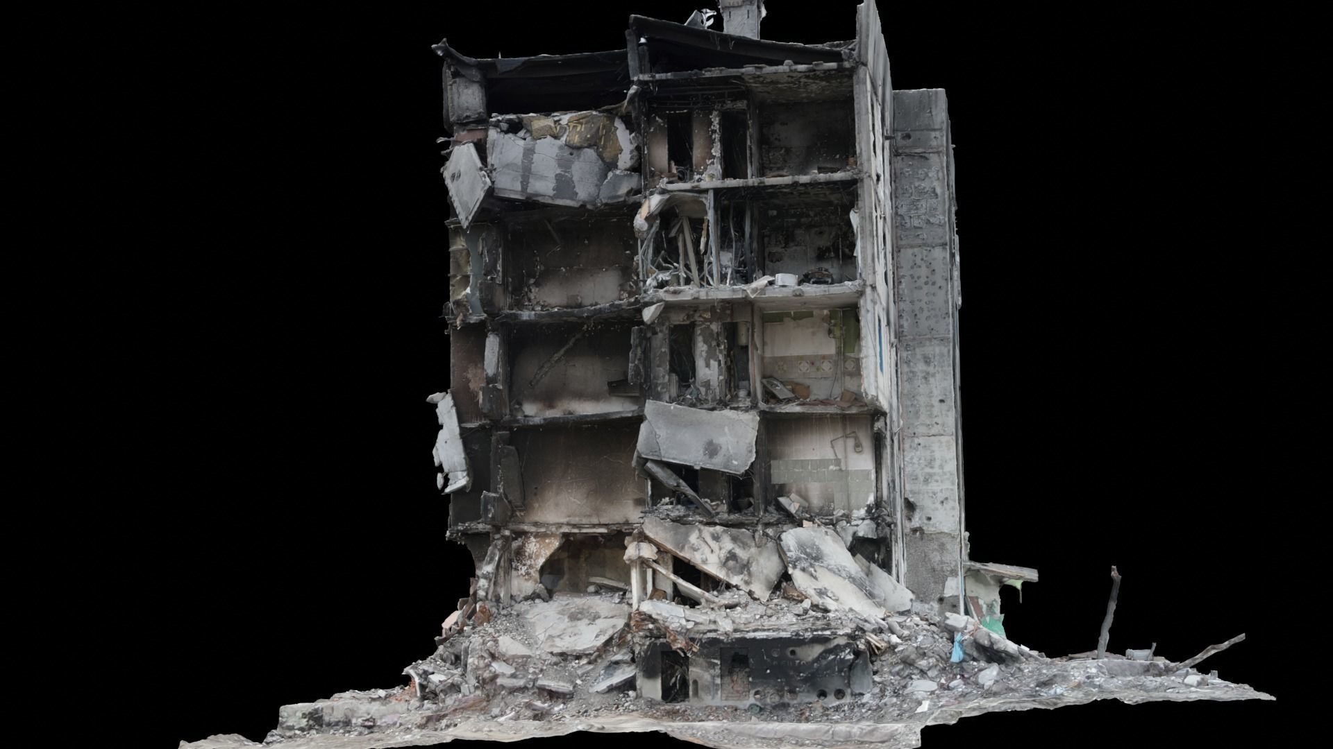 SCANS from Ukraine Buildings set 2 3D model_2