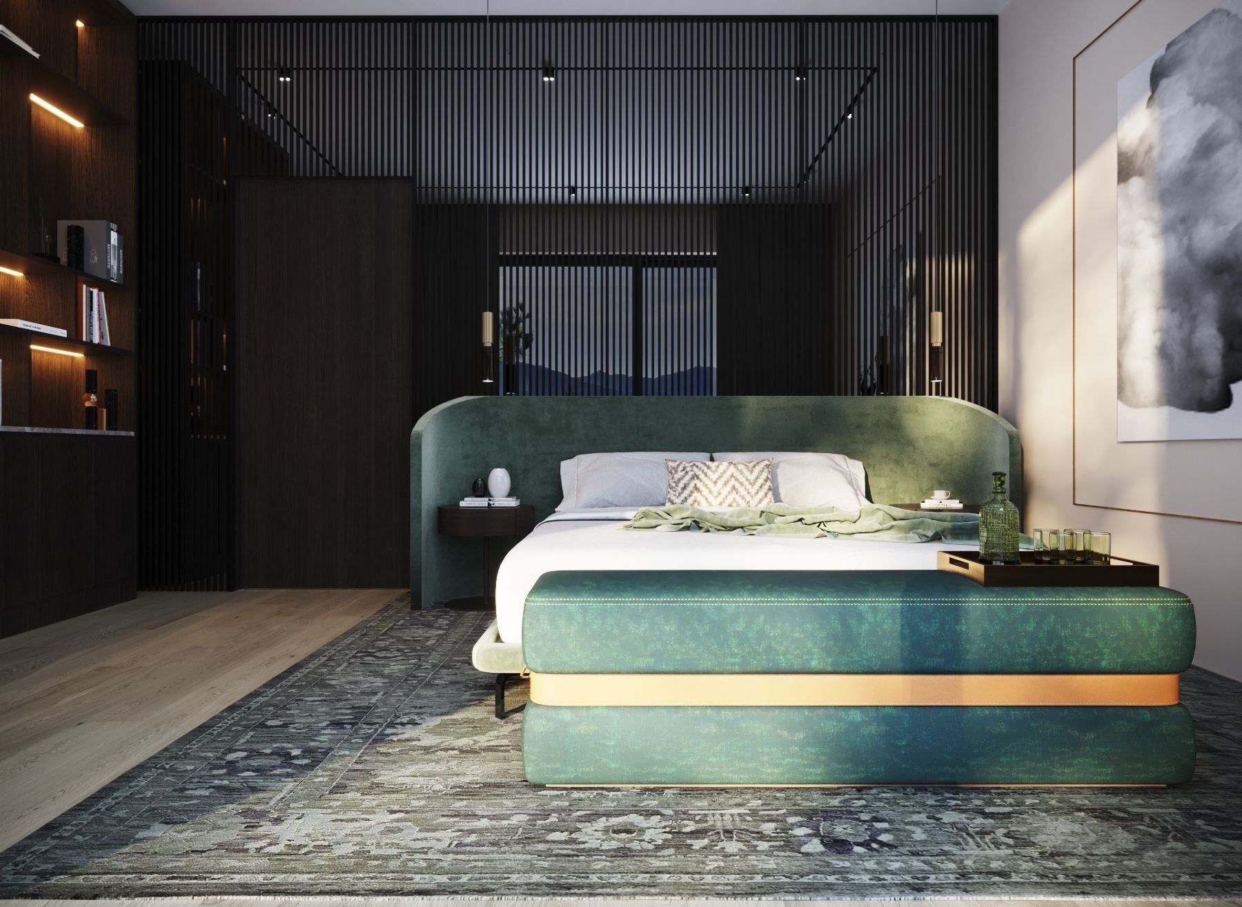 Master Bedroom Scene 3D Model 3D model_2