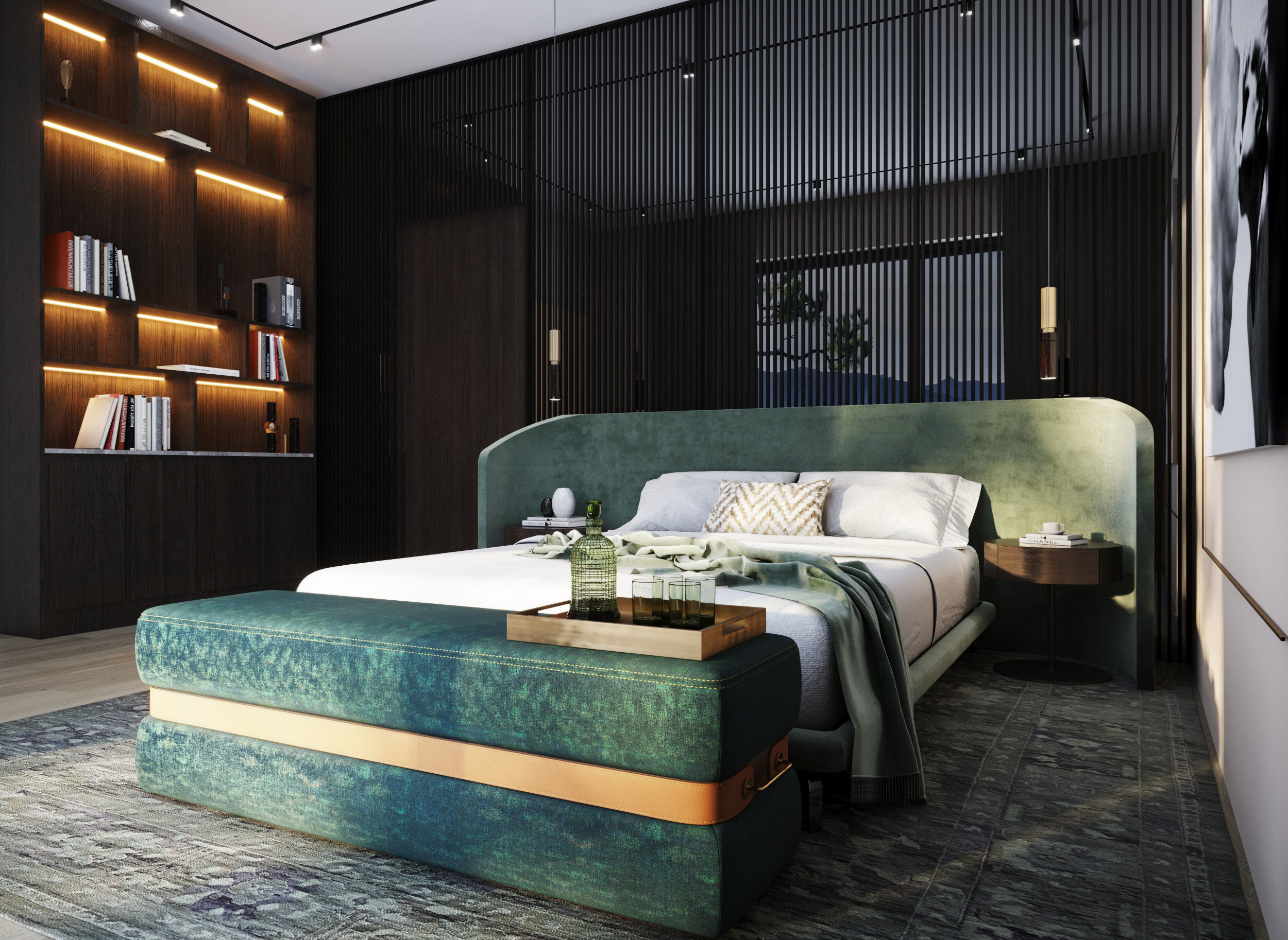 Master Bedroom Scene 3D Model 3D model_3