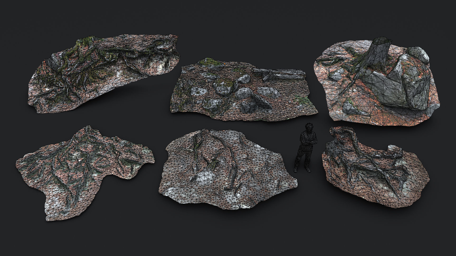 Beech forest ground modules - lwpoly PBR Game ready 3D Model Collection_1