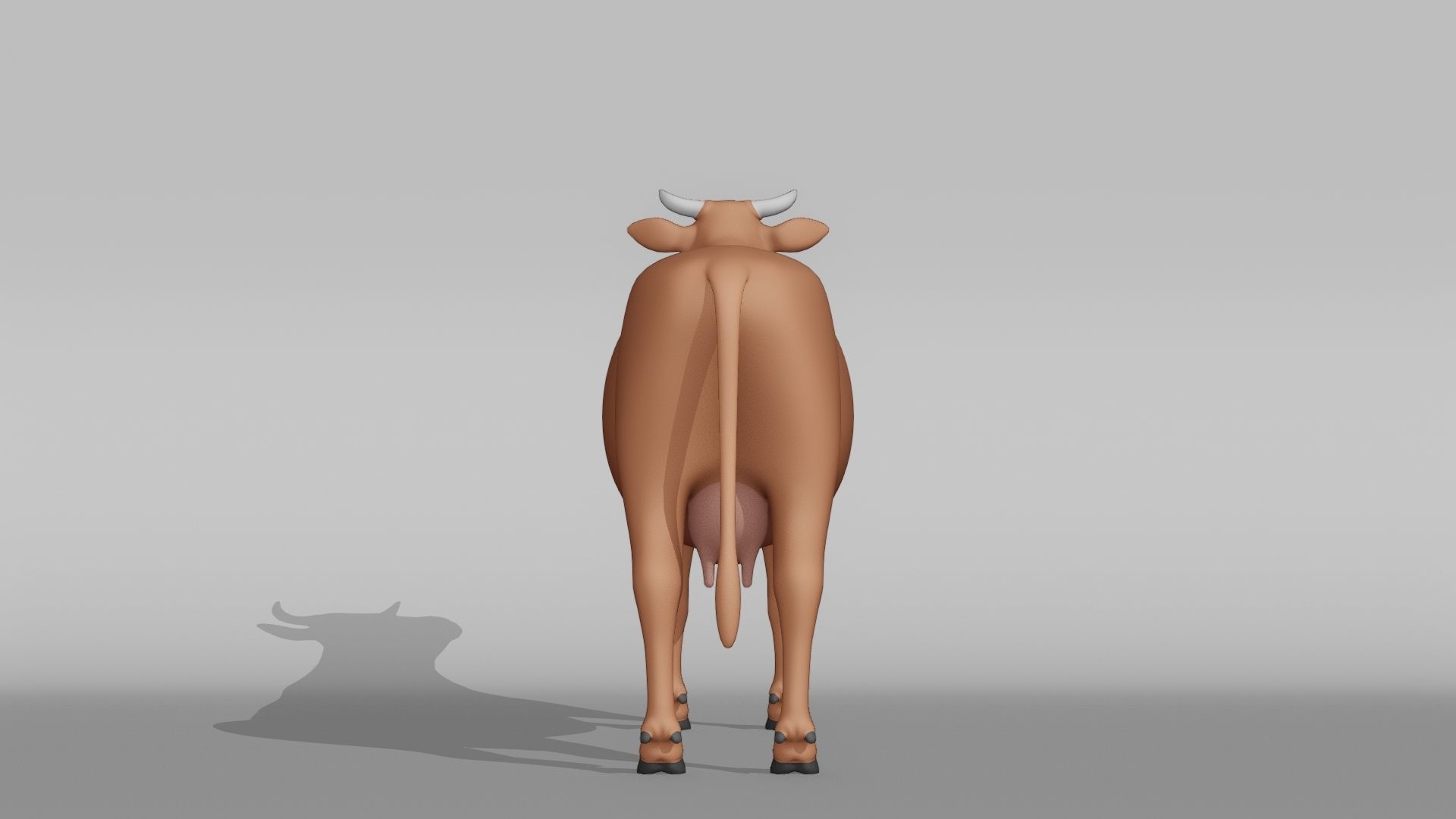 Cow Base Mesh Low-poly 3D model_9