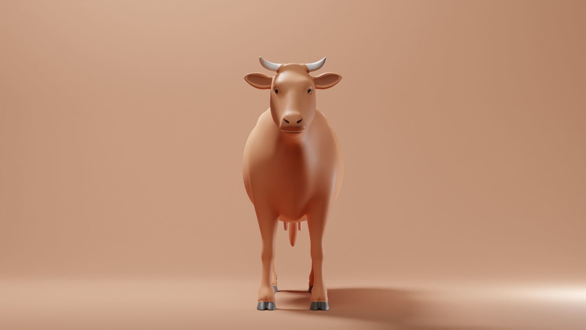 Cow Base Mesh Low-poly 3D model_2