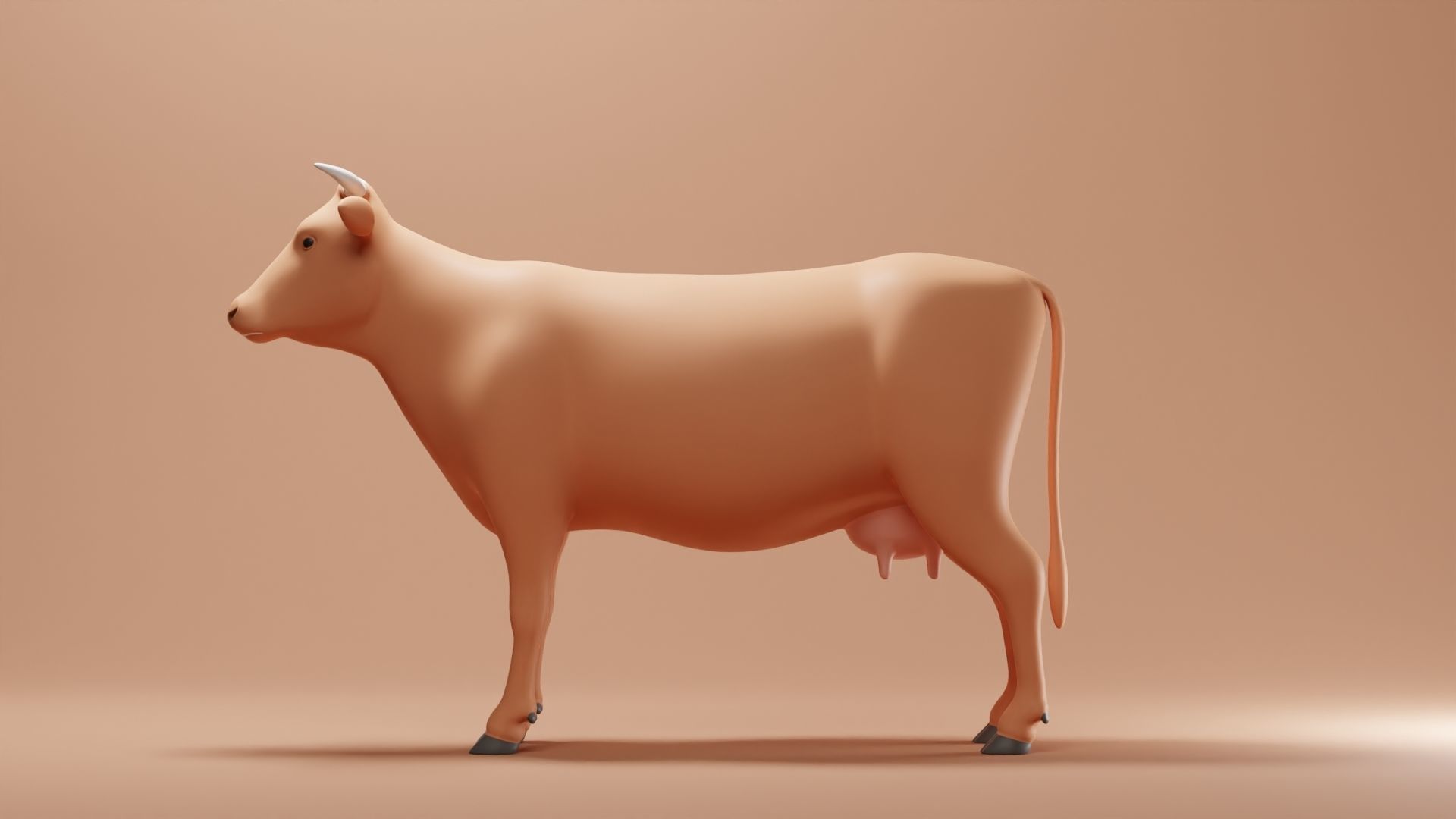 Cow Base Mesh Low-poly 3D model_5