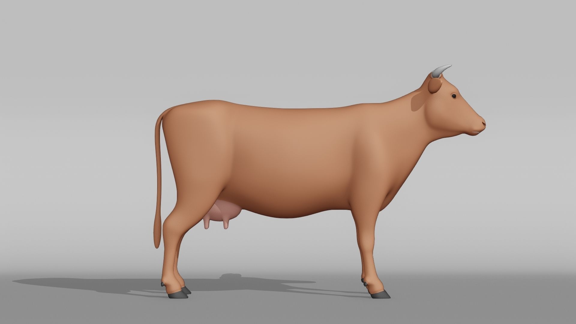Cow Base Mesh Low-poly 3D model_8