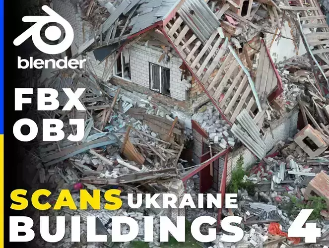 SCANS from Ukraine Buildings set 4 3D model