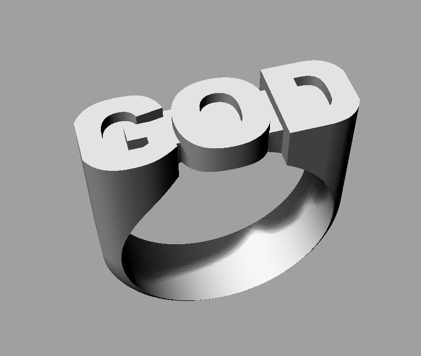 God Ring 3D print model_13