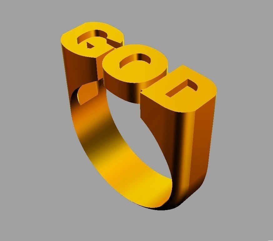 God Ring 3D print model_9