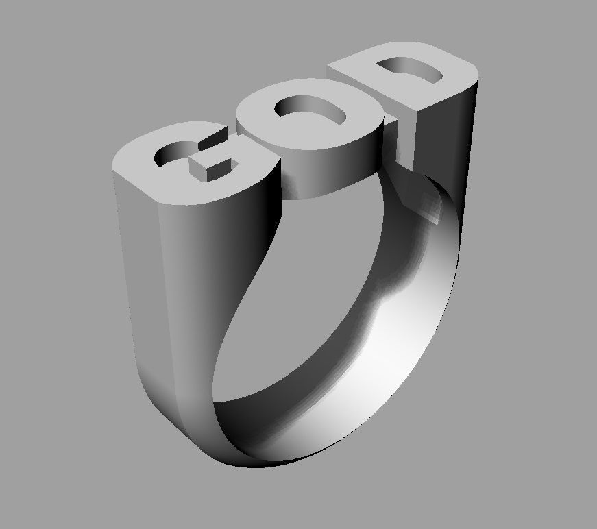 God Ring 3D print model_16