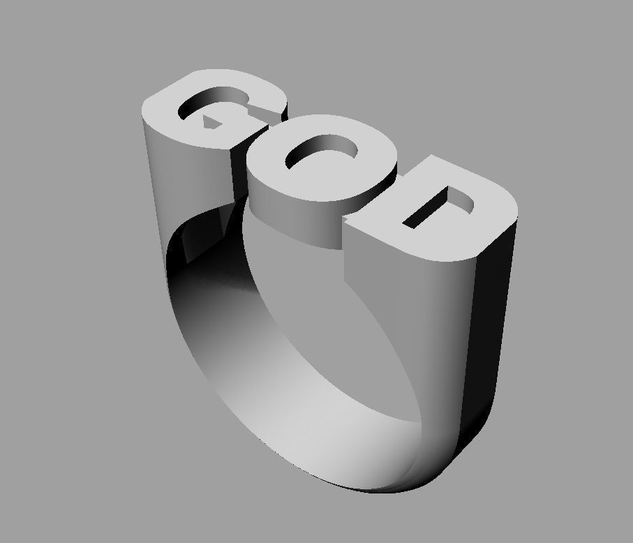 God Ring 3D print model_14