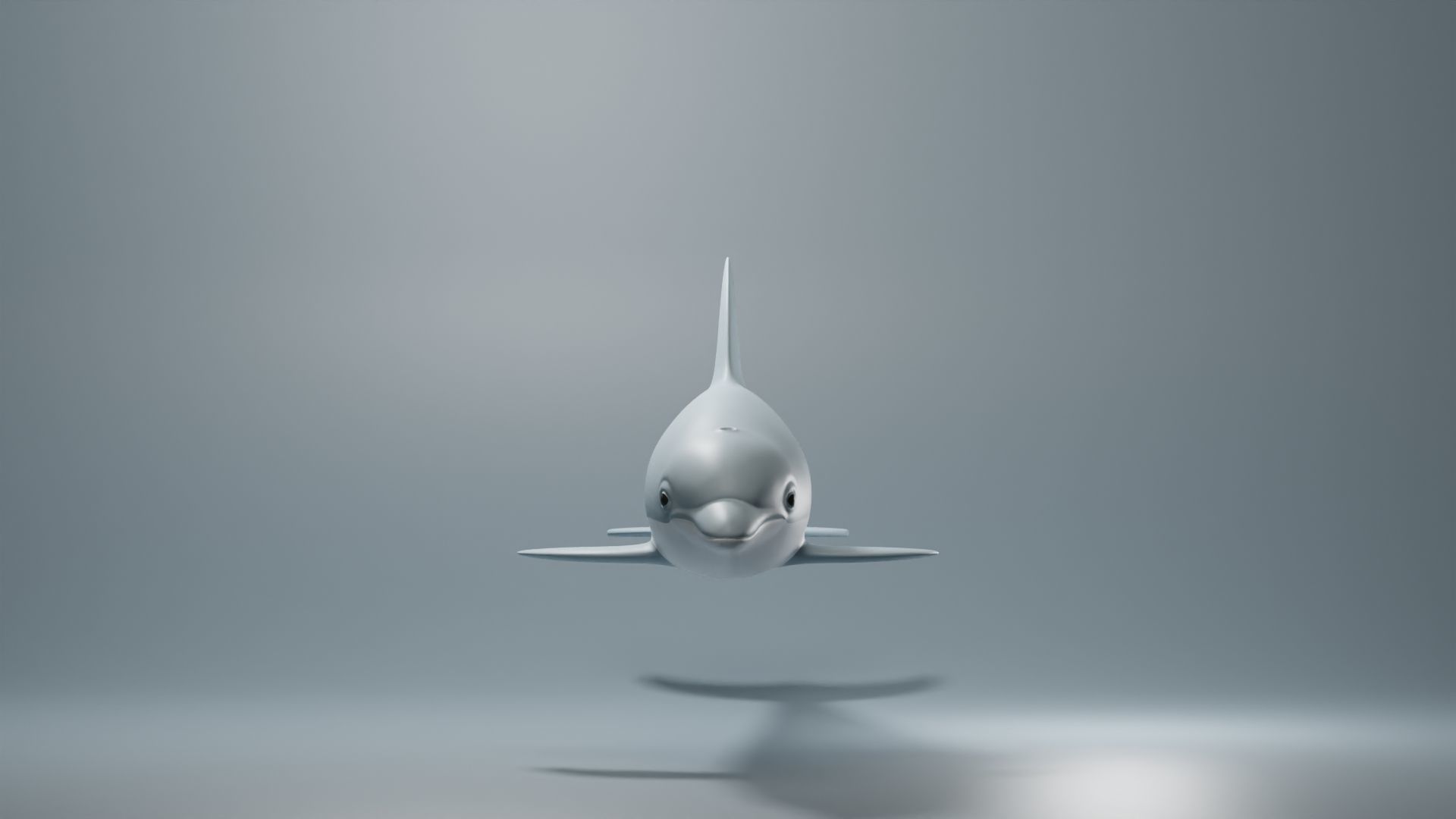 Dolphin Base Mesh Low-poly 3D model_2