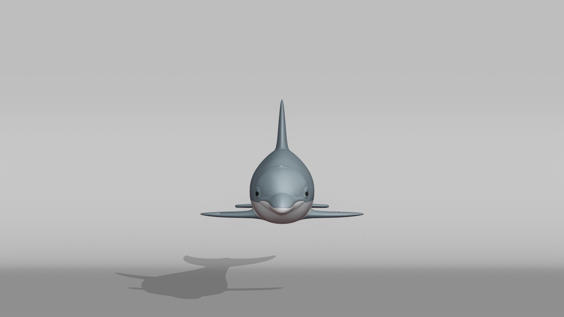 Dolphin Base Mesh Low-poly 3D model_7