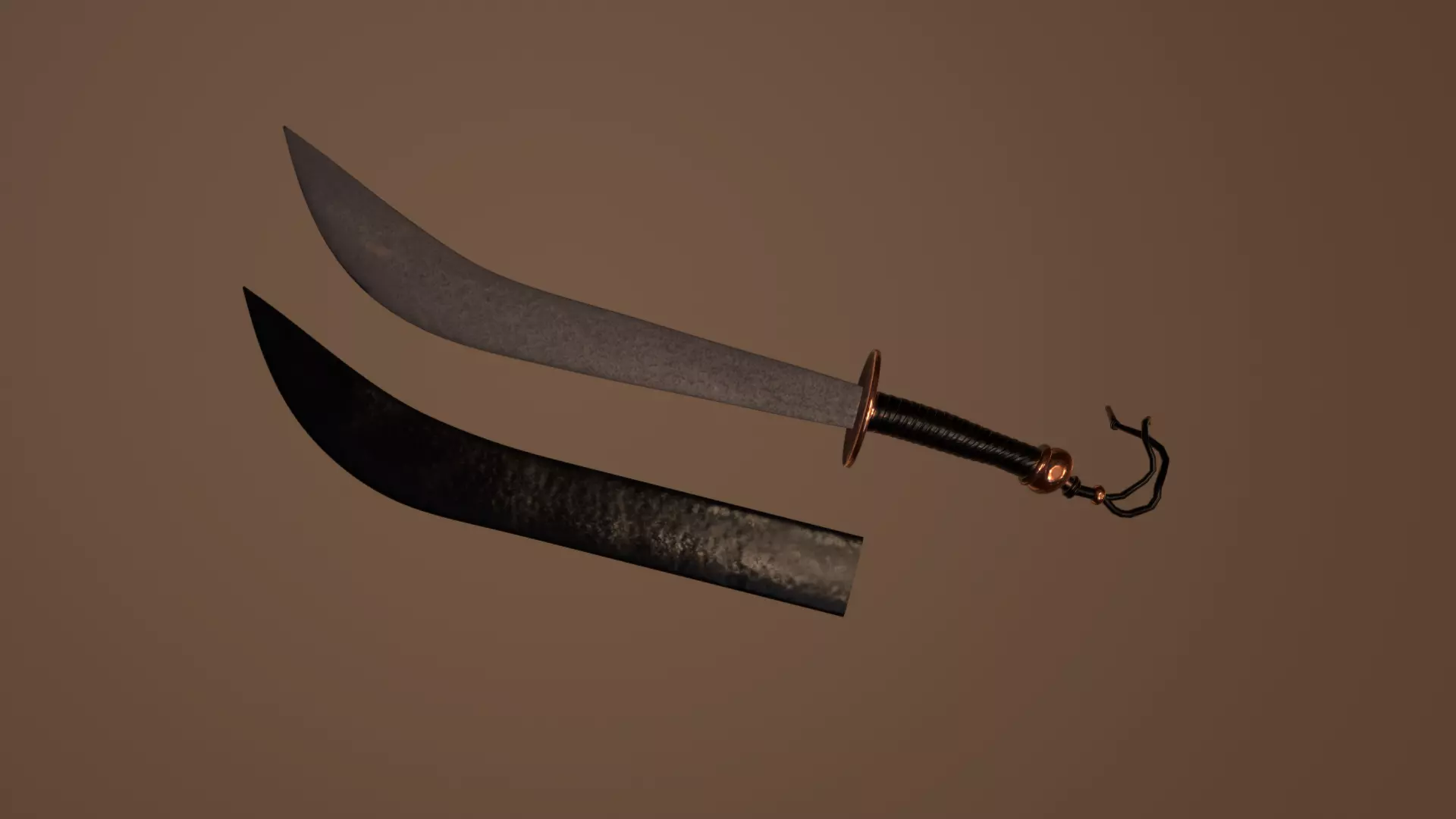 SWORD-01 chinese sword Low-poly 3D model_0