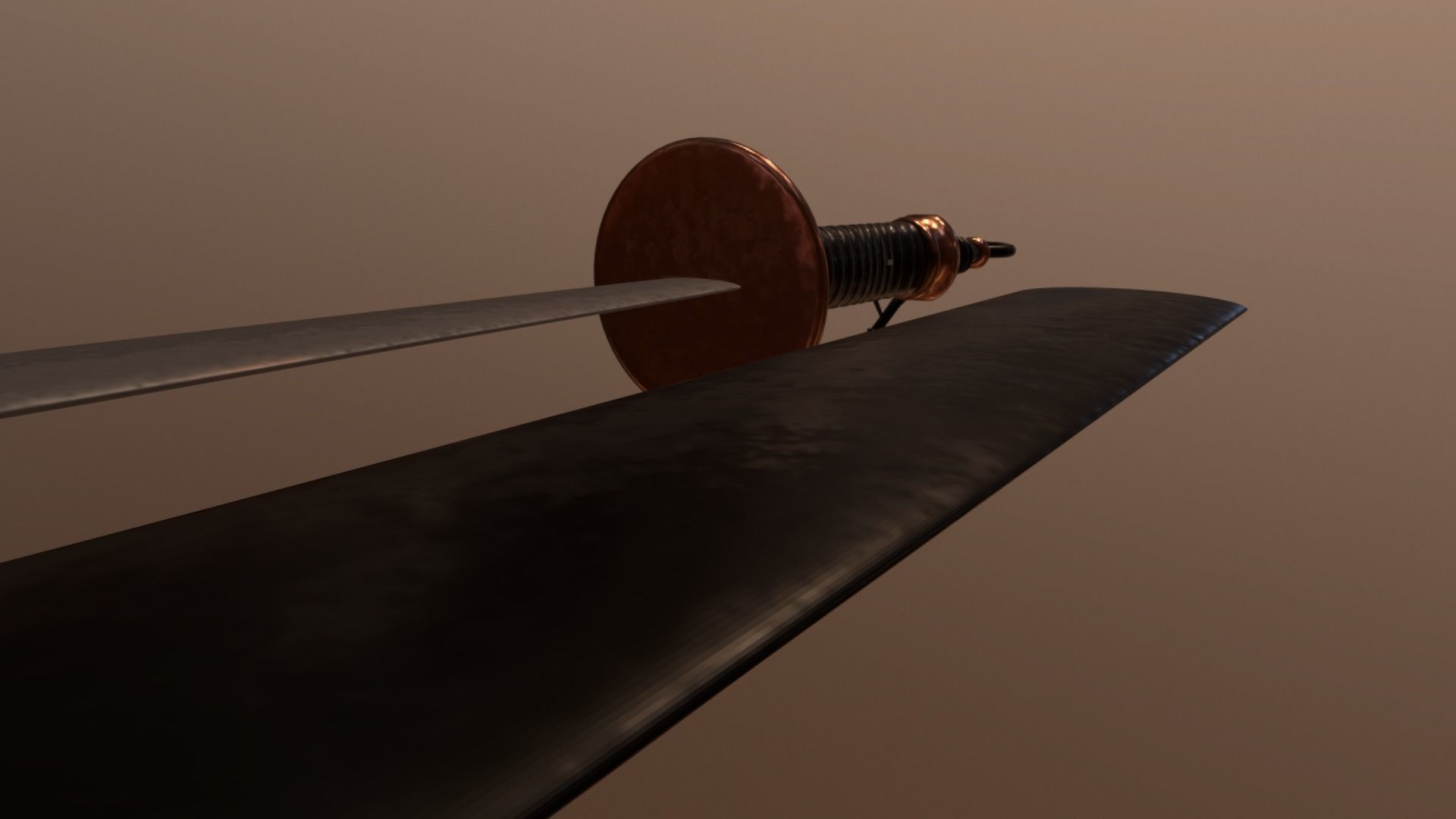 SWORD-01 chinese sword Low-poly 3D model_9