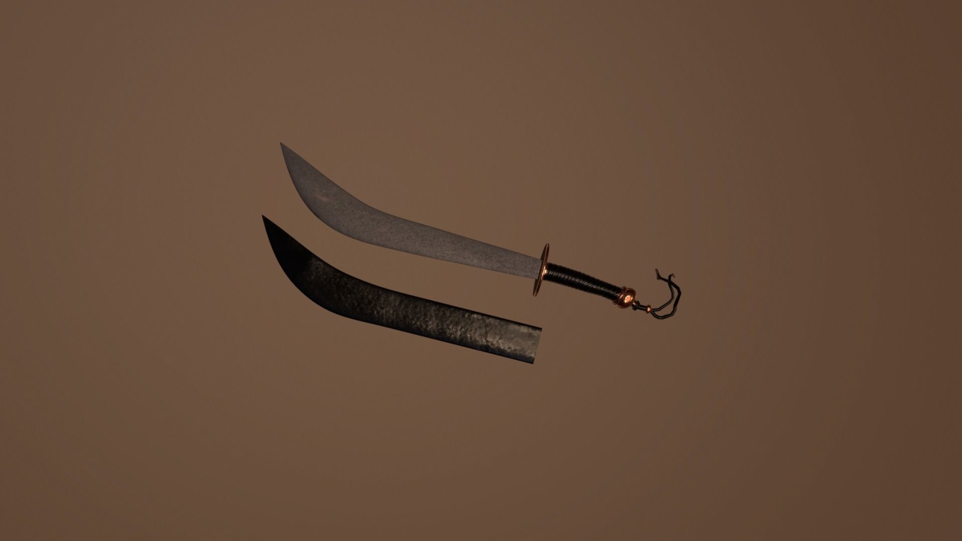SWORD-01 chinese sword Low-poly 3D model_6