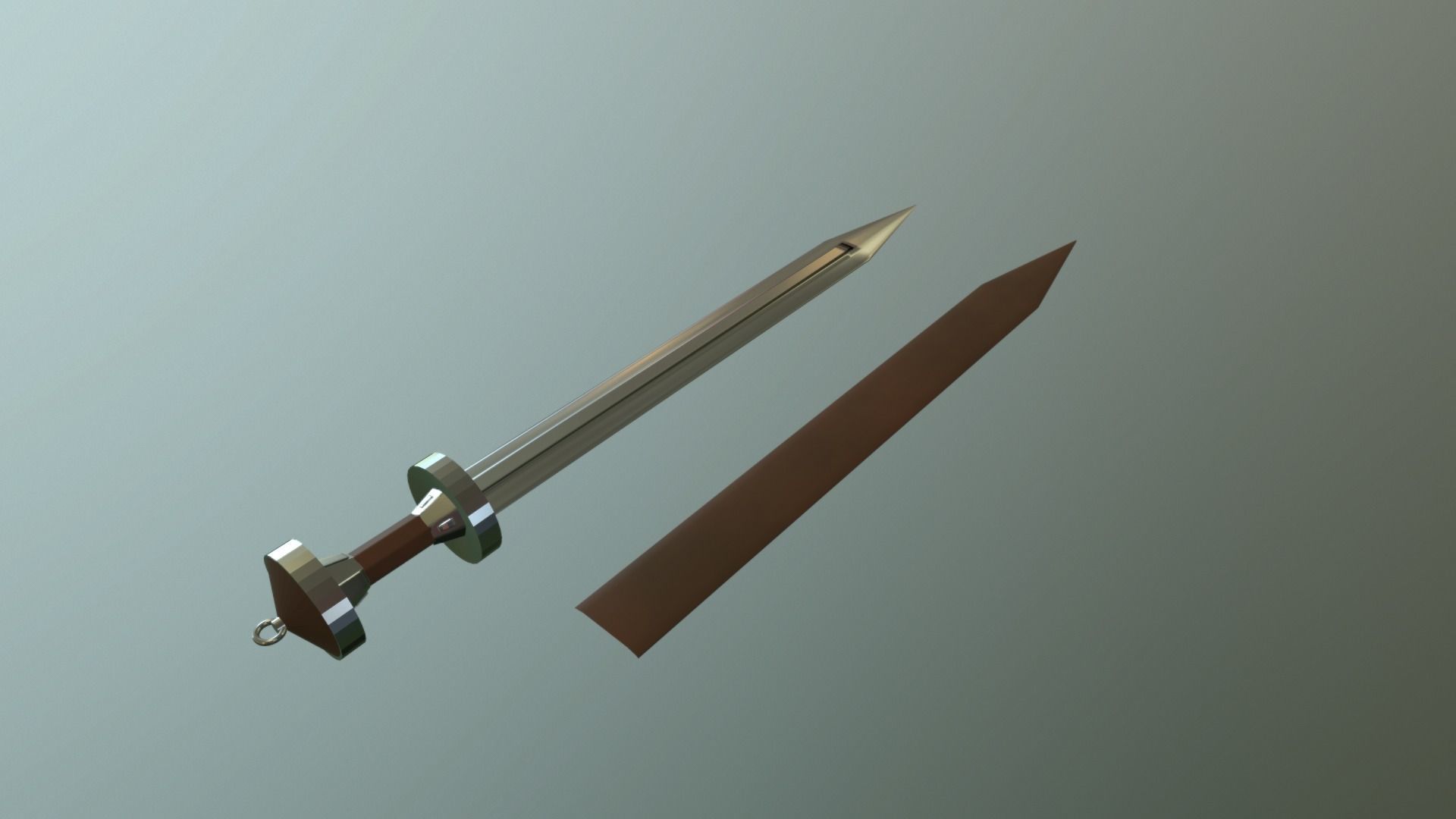SWORD-02 sword Low-poly 3D model_5