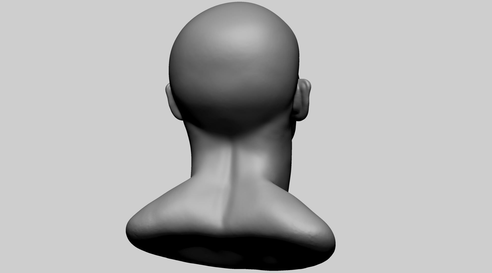 Base Male Head F 3D model_4