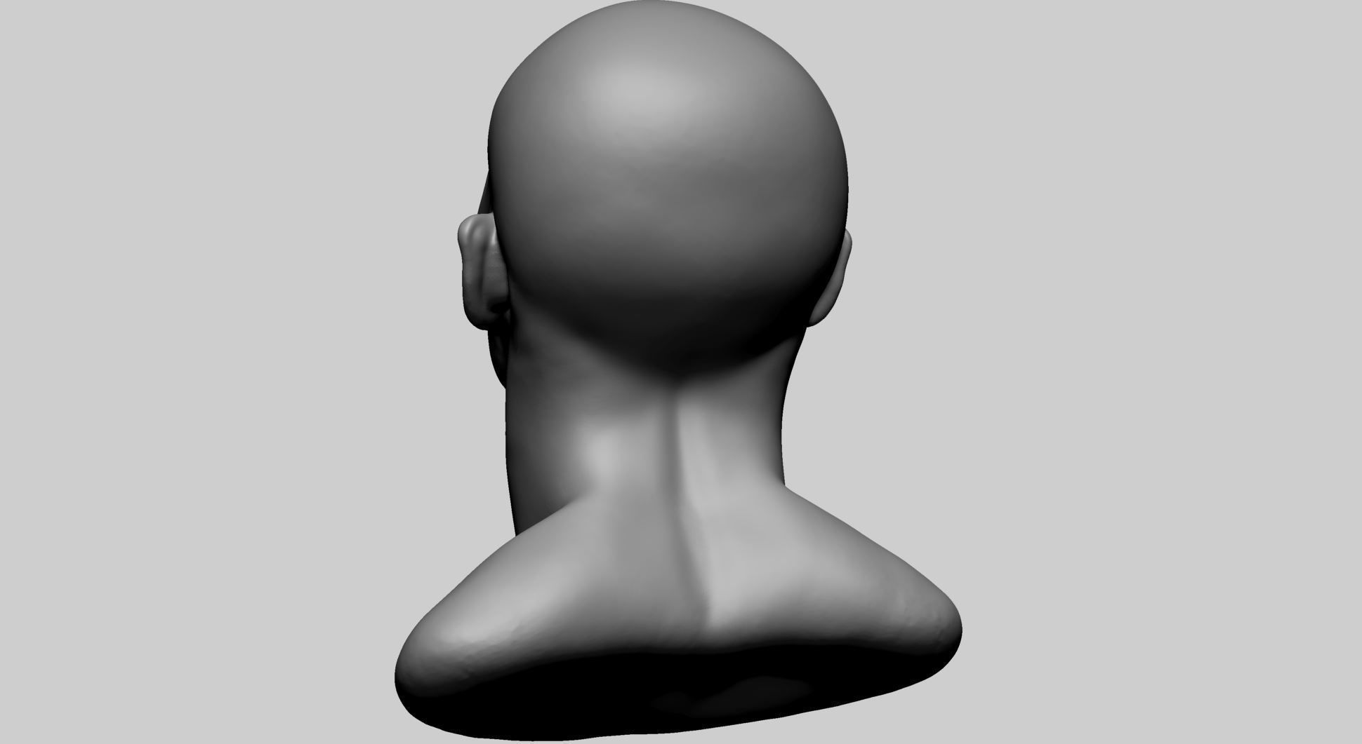 Base Male Head F 3D model_5