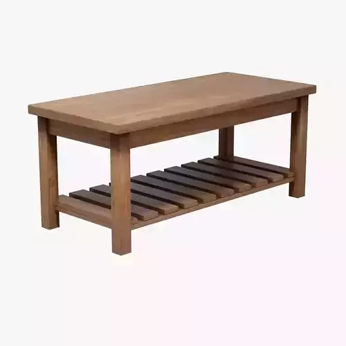 Rustic Wooden Coffee Table 3D model