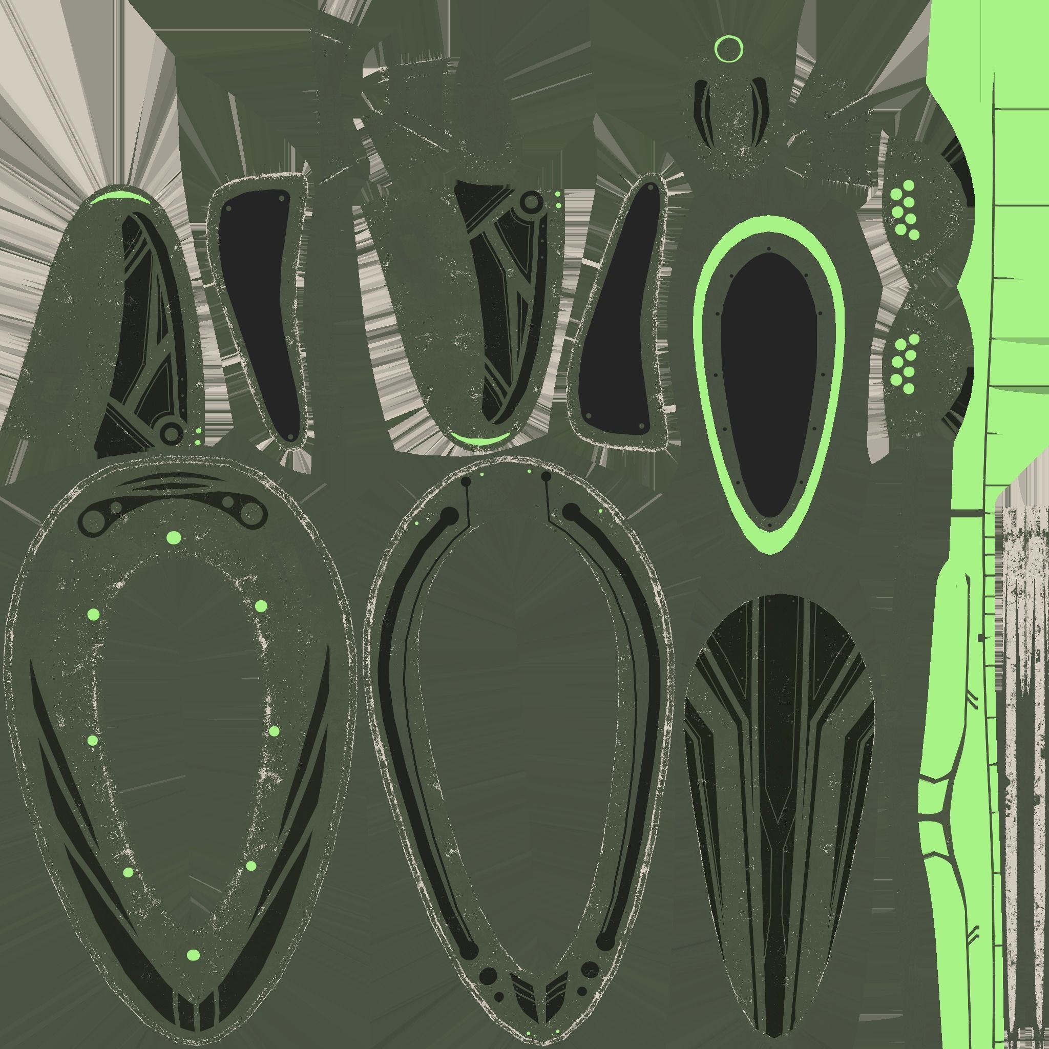 Alien Spaceship UFO H05 Dark Green - Sci Fi Spacecraft Design free VR ...