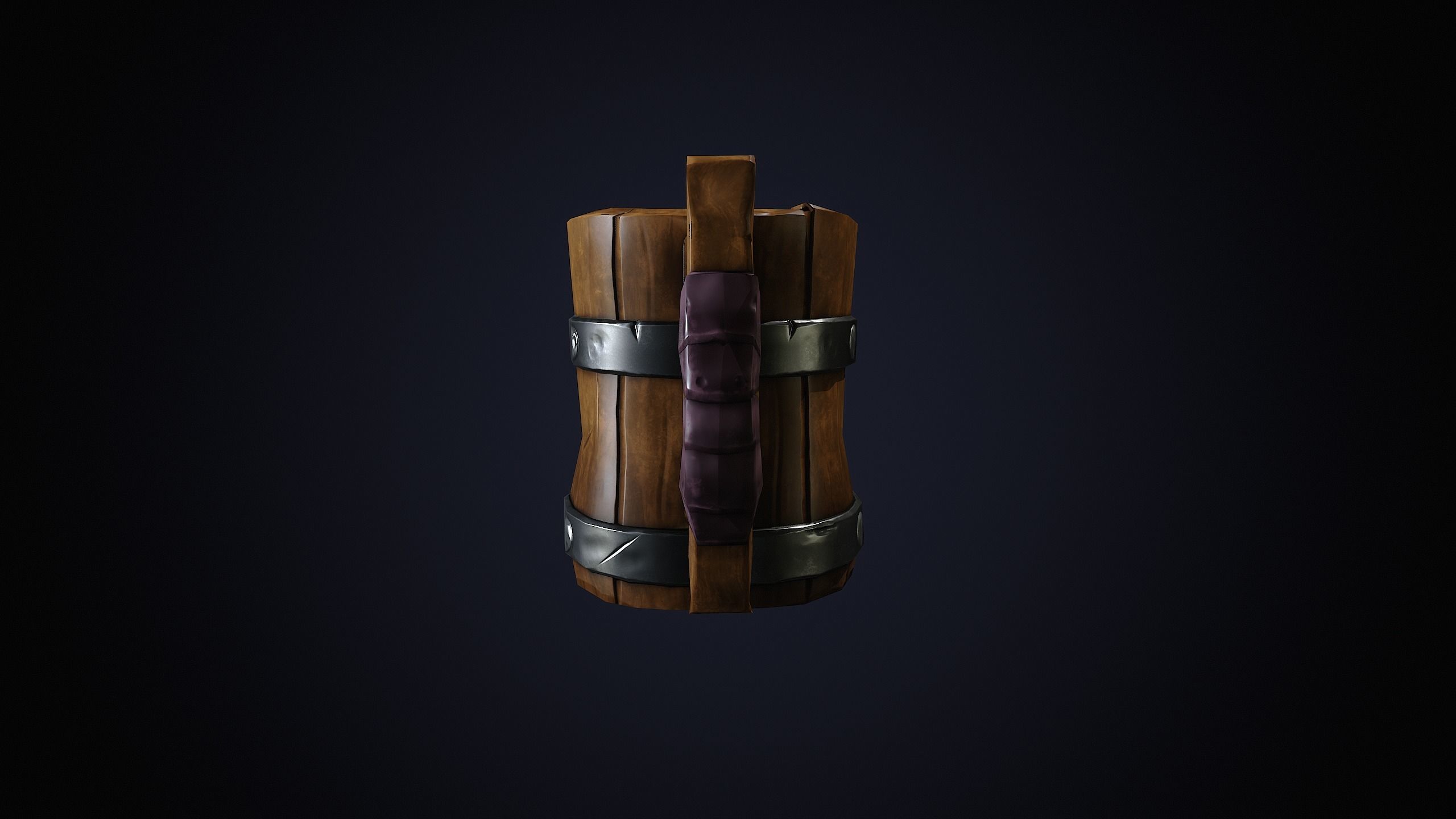 Wooden Mug Low-poly 3D model Low-poly 3D model_9