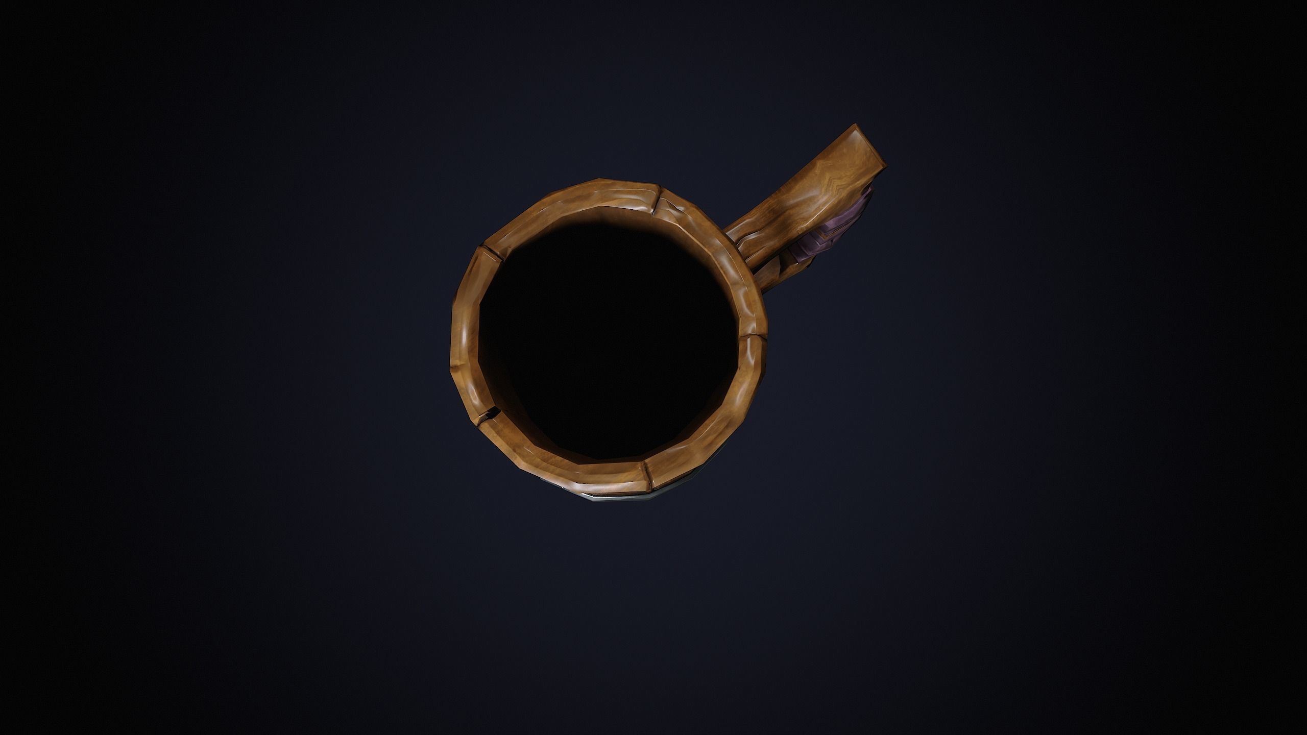 Wooden Mug Low-poly 3D model Low-poly 3D model_7